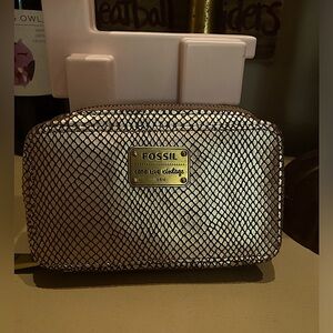 Fossil Gold Metallic Leather Wallet